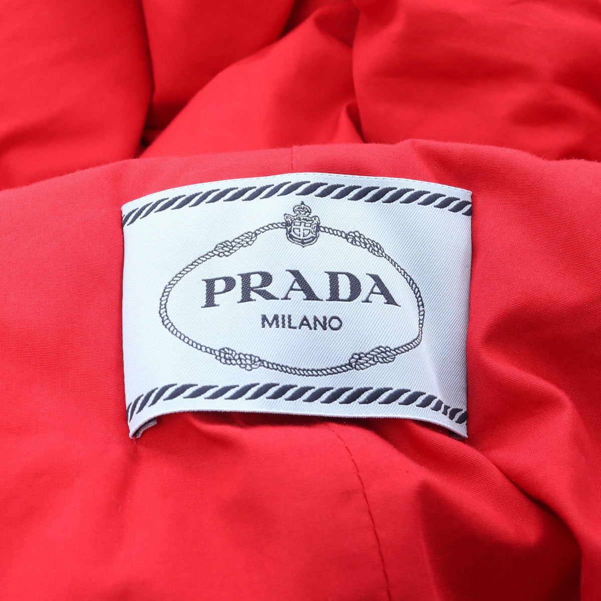 PRADA Down Jacket Red Cotton Size 36