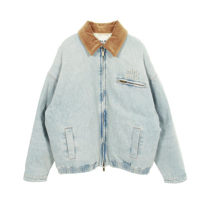 Miu Miu Denim Jacket Blue Cotton Size 38