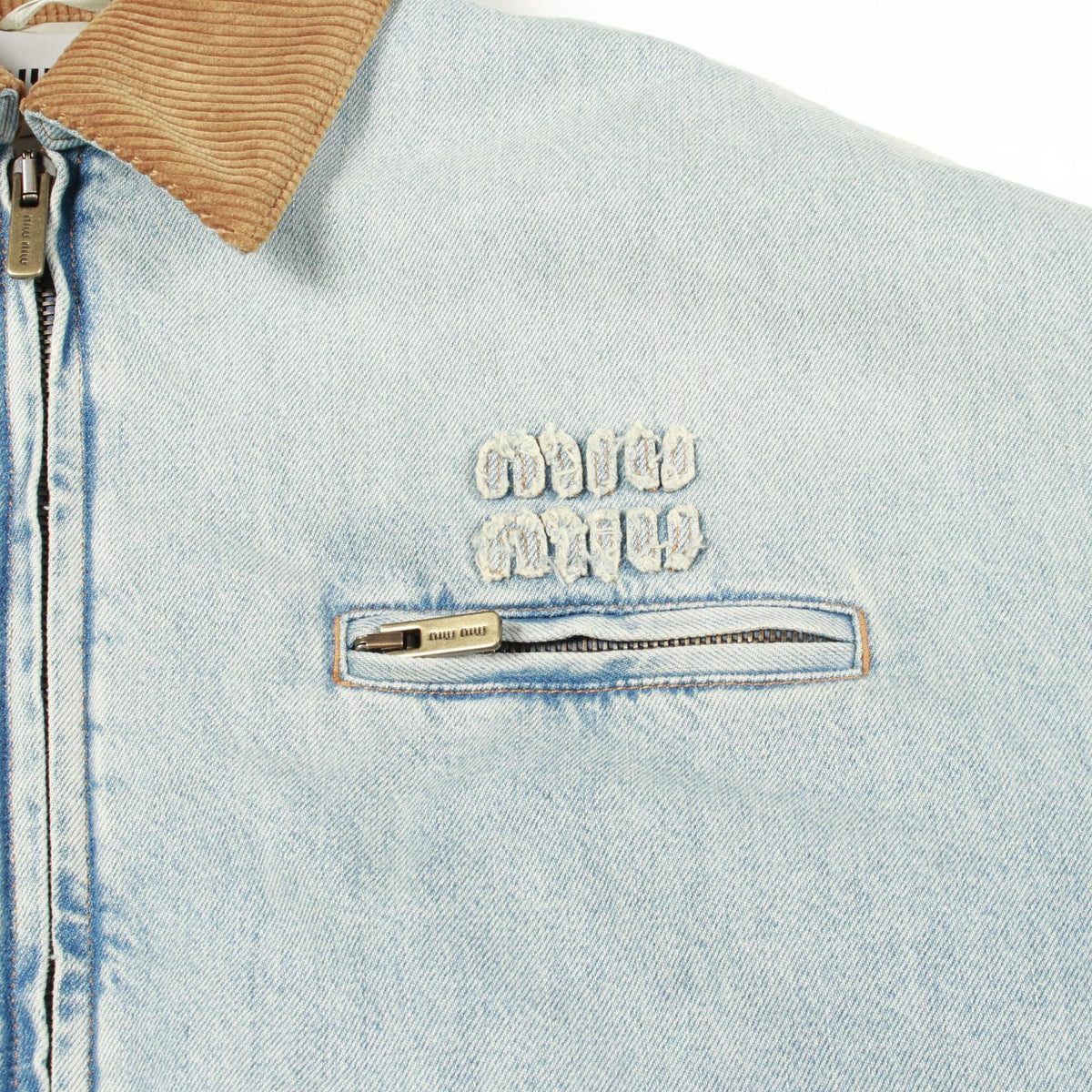 Miu Miu Denim Jacket Blue Cotton Size 38