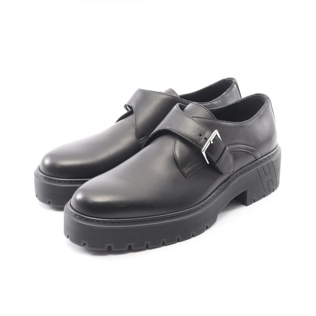 HERMES Happen Leather Derby Shoes Size EU 43