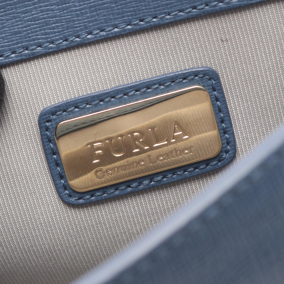 Furla Metropolis Mini Leather Bag Blue