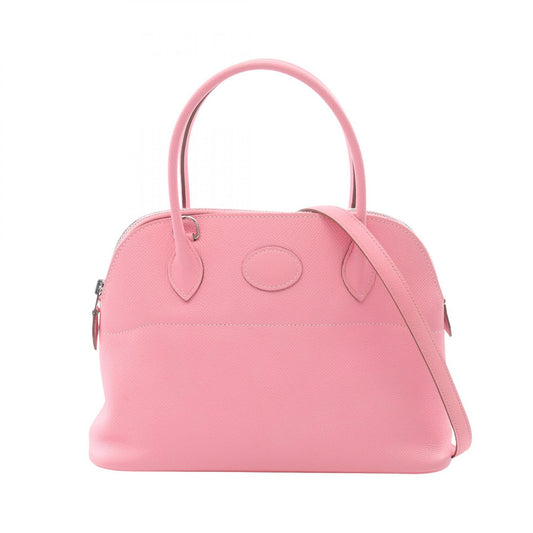 HERMES Bolide 27 Veau Epsom Rose Confetti Handbag