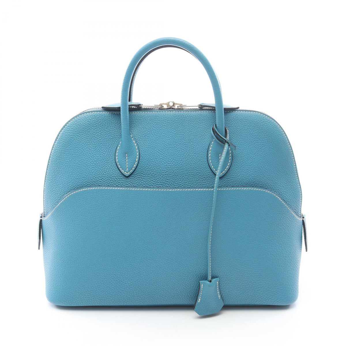 HERMES Bolide 1923 30 Togo Blue Jean Handbag