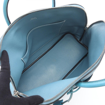 HERMES Bolide 1923 30 Togo Blue Jean Handbag