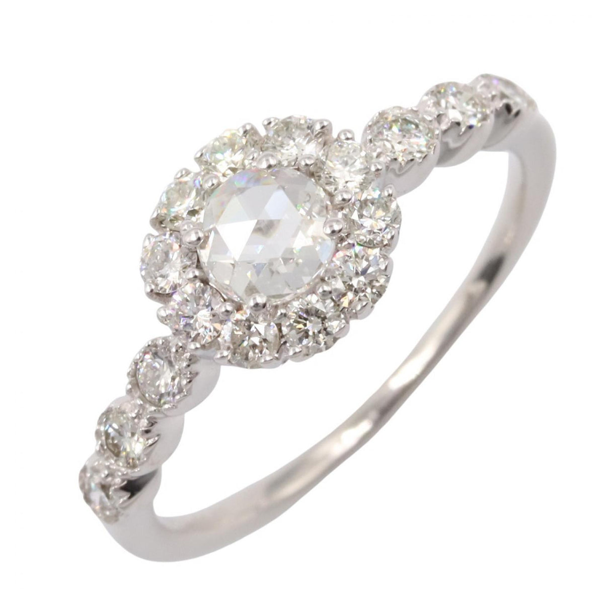 JEWELRY K18WG Diamond Ring Size JP 10.5