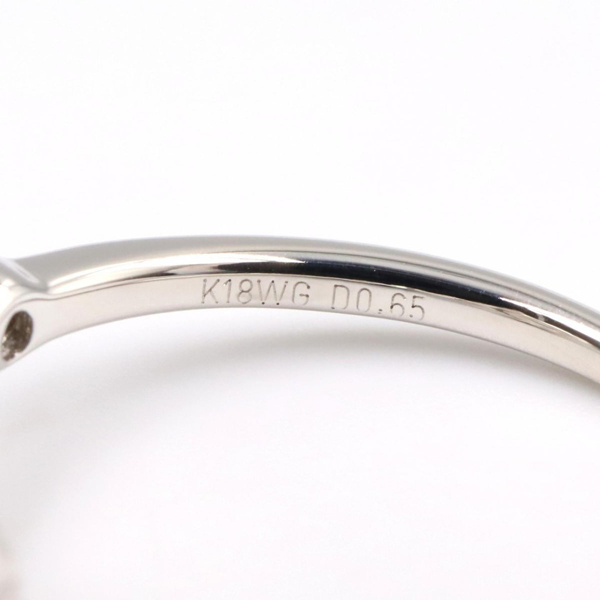 JEWELRY K18WG Diamond Ring Size JP 10.5