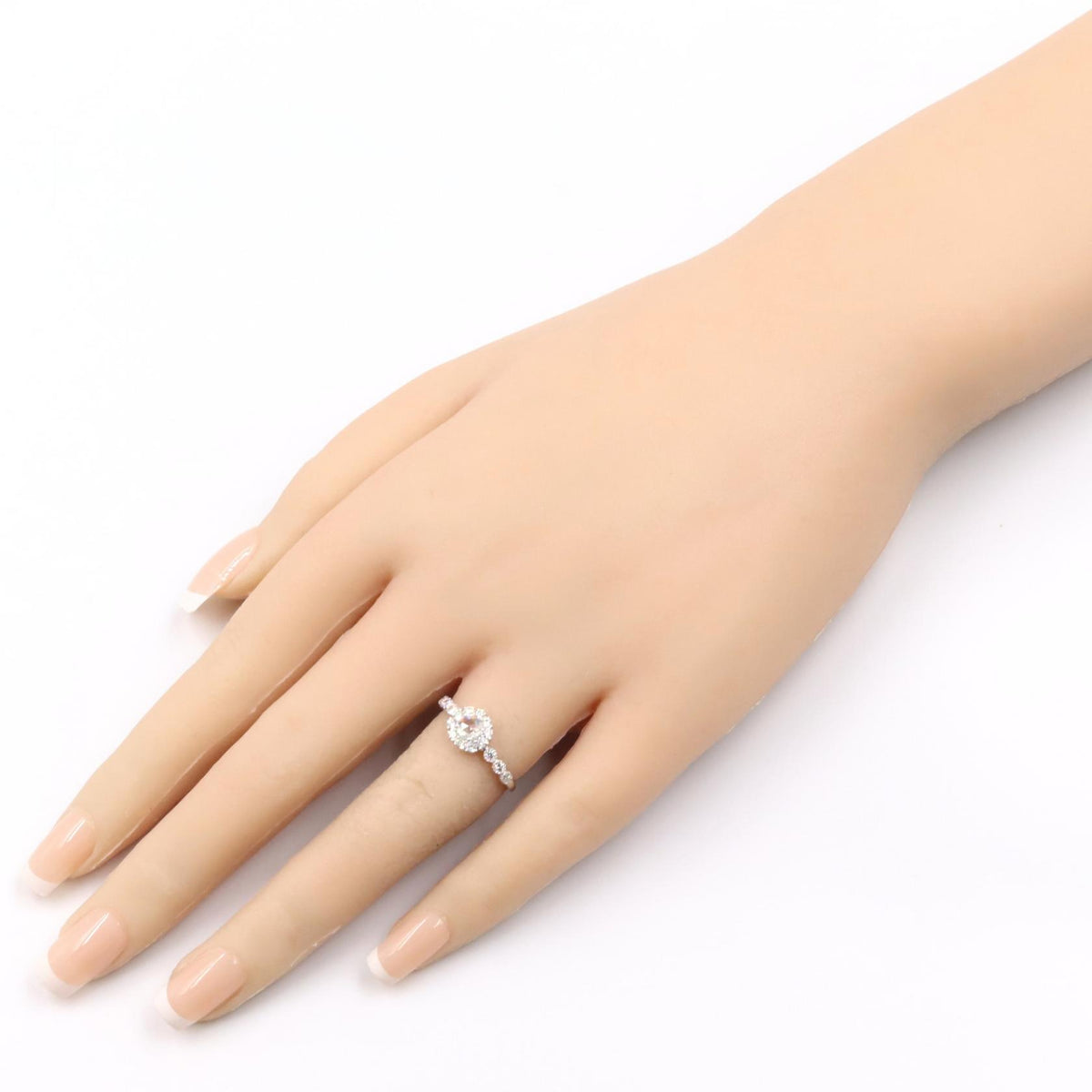 JEWELRY K18WG Diamond Ring Size JP 10.5
