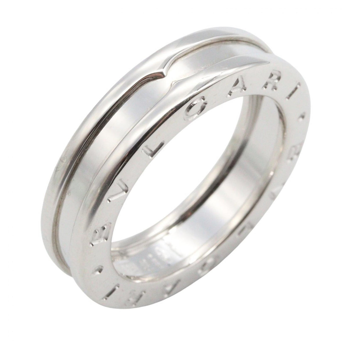 BVLGARI B-zero1 Ring K18WG White Gold Silver Size JP 8.5