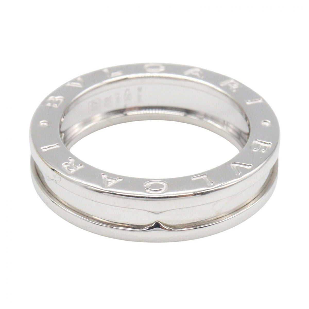 BVLGARI B-zero1 Ring K18WG White Gold Silver Size JP 8.5
