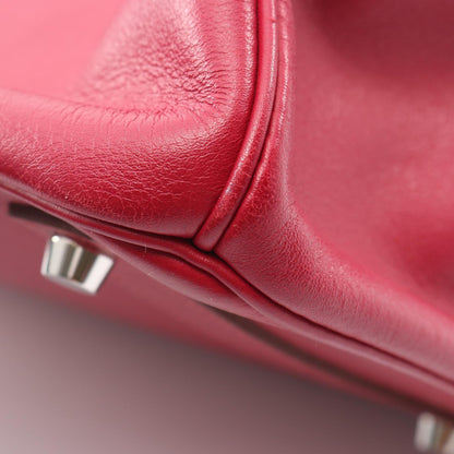 HERMES Birkin 35 Veau Swift Handbag Ruby