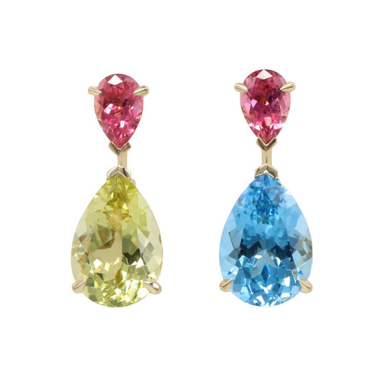 Dior Citrine Topaz Gold Earrings