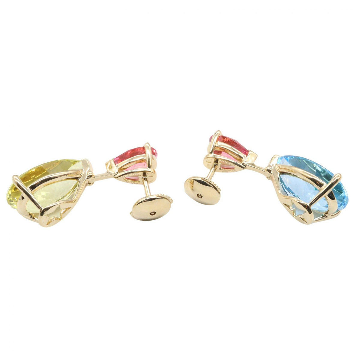 Dior Citrine Topaz Gold Earrings