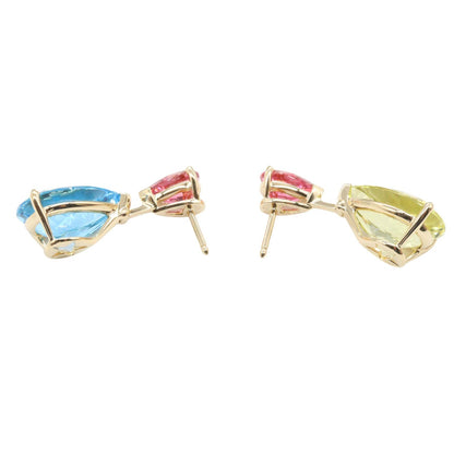 Dior Citrine Topaz Gold Earrings