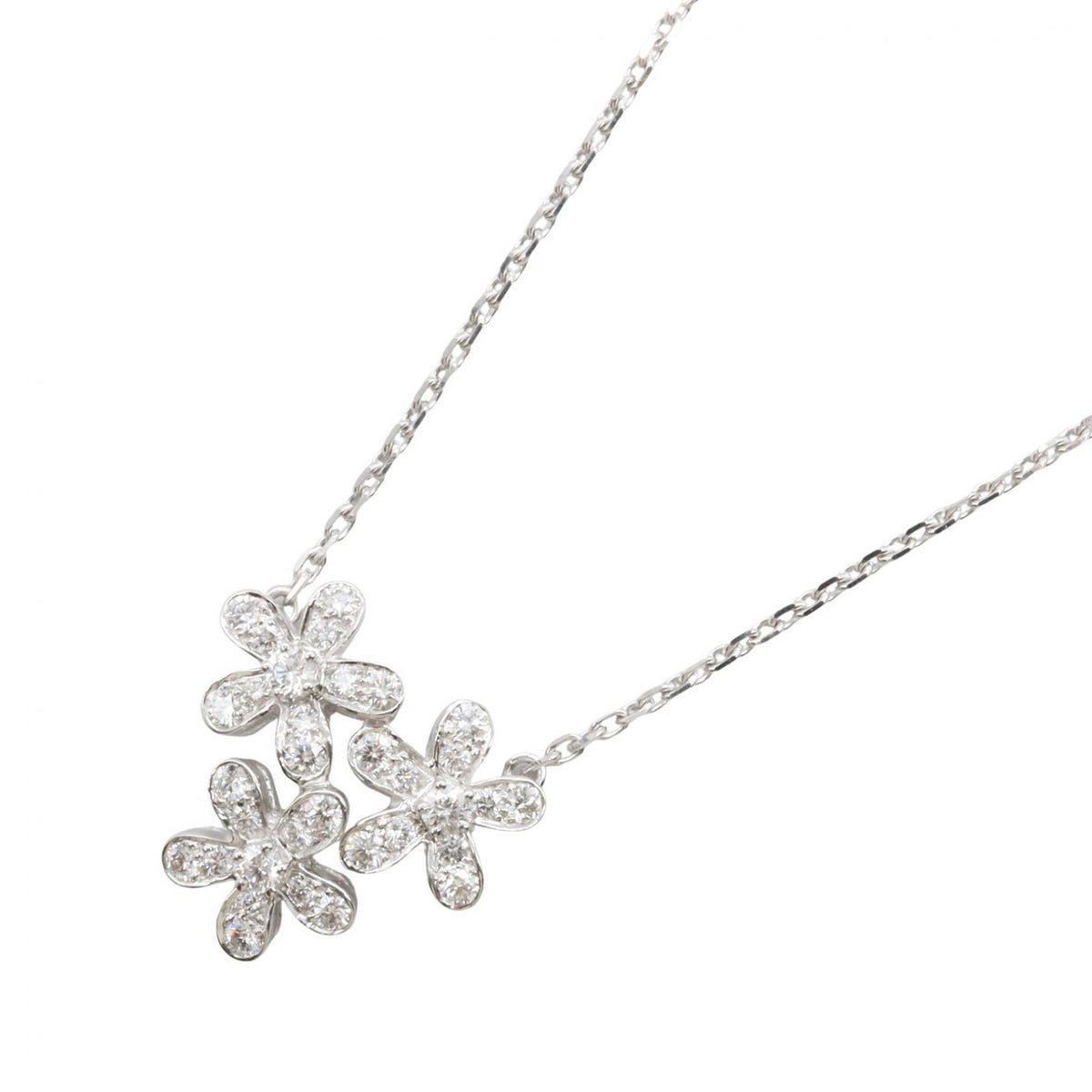 Van Cleef & Arpels Diamond Necklace Silver