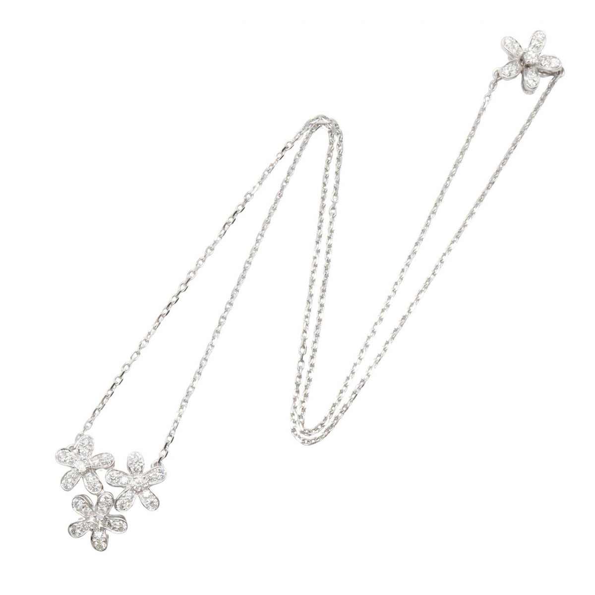 Van Cleef & Arpels Diamond Necklace Silver