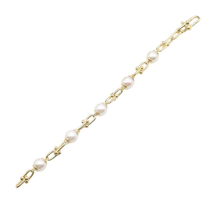 TIFFANY&CO Hardware Link Pearl Bracelet