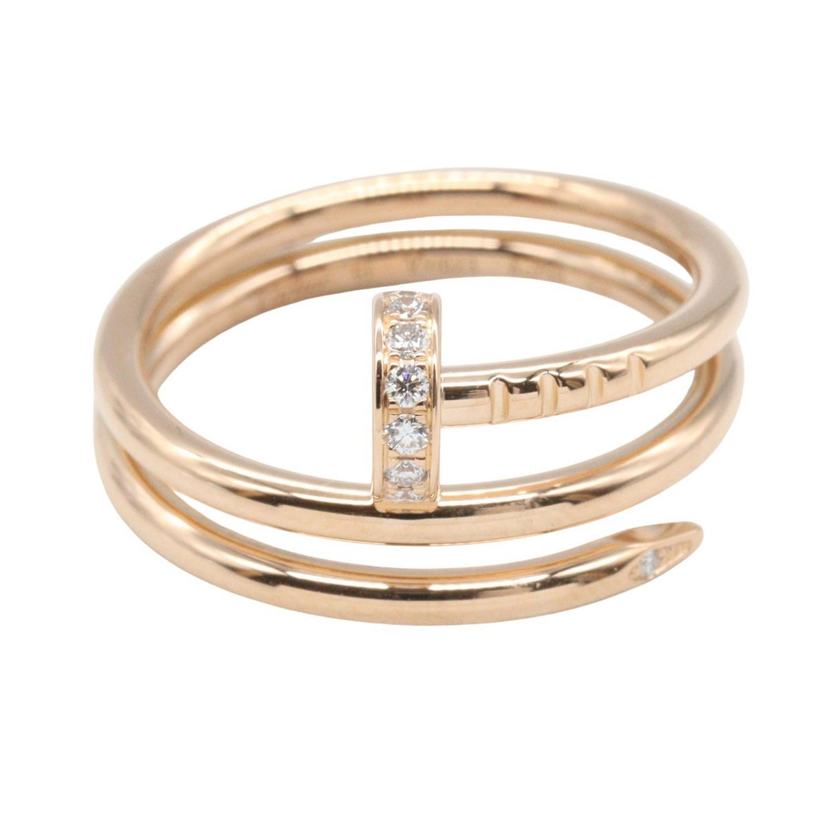 CARTIER Juste un Clou Double Diamond Ring Size JP 11.5