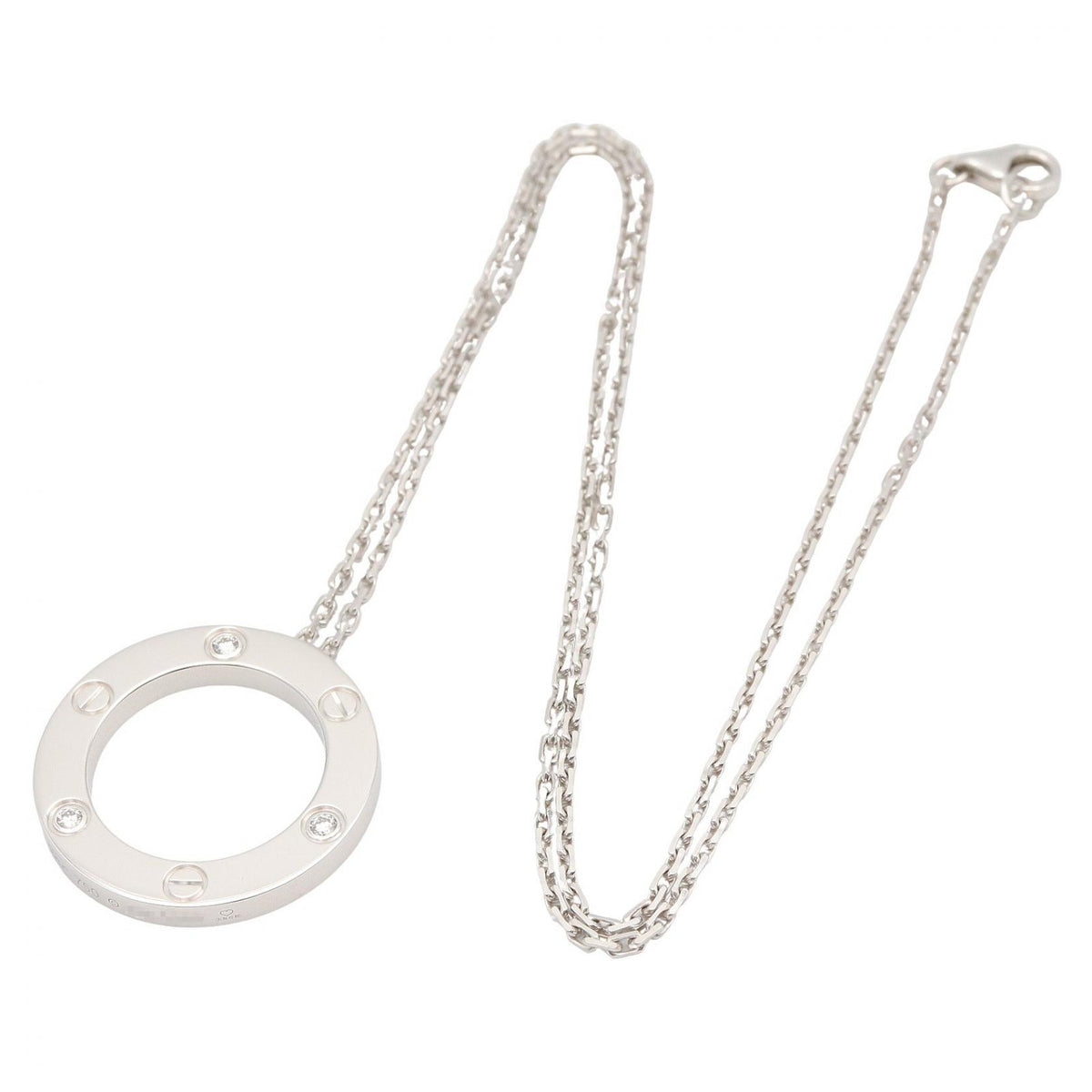 CARTIER Love Circle Necklace K18WG