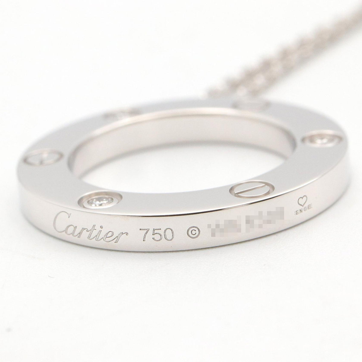 CARTIER Love Circle Necklace K18WG