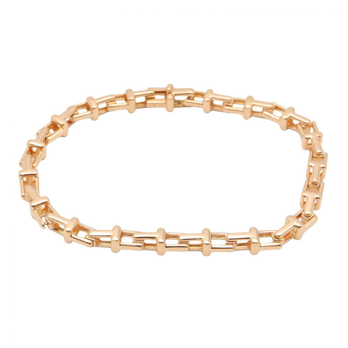 TIFFANY&CO T Narrow 18K Pink Gold Bracelet