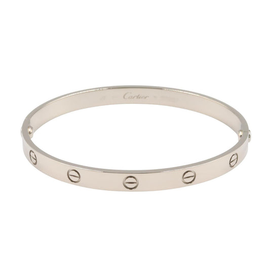 CARTIER 18K White Gold Love Bracelet Size 20