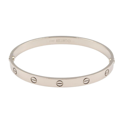 CARTIER 18K White Gold Love Bracelet Size 20