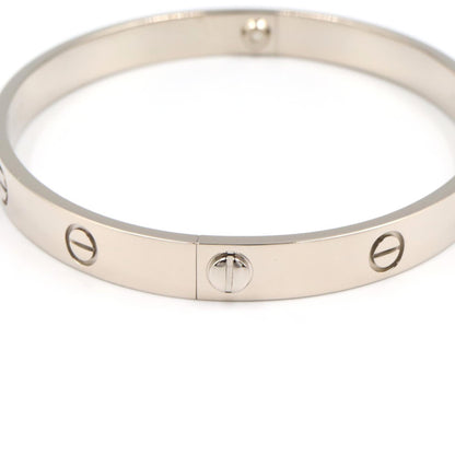 CARTIER 18K White Gold Love Bracelet Size 20