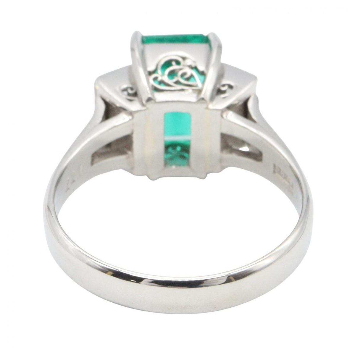 JEWELRY Emerald Diamond Pt900 Platinum Ring Size JP 11.5