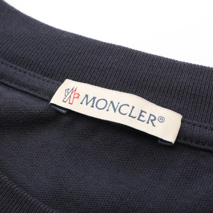 MONCLER Logo Embroidered Cotton Long Sleeve T-Shirt Navy Size L