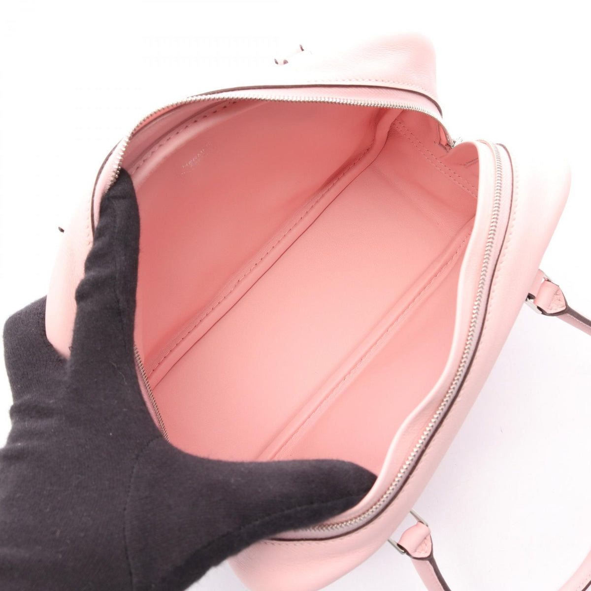 HERMES Mini Plume 20 Rose Handle Bag