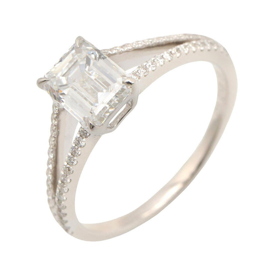 JEWELRY Diamond K18 White Gold Ring Size JP 11