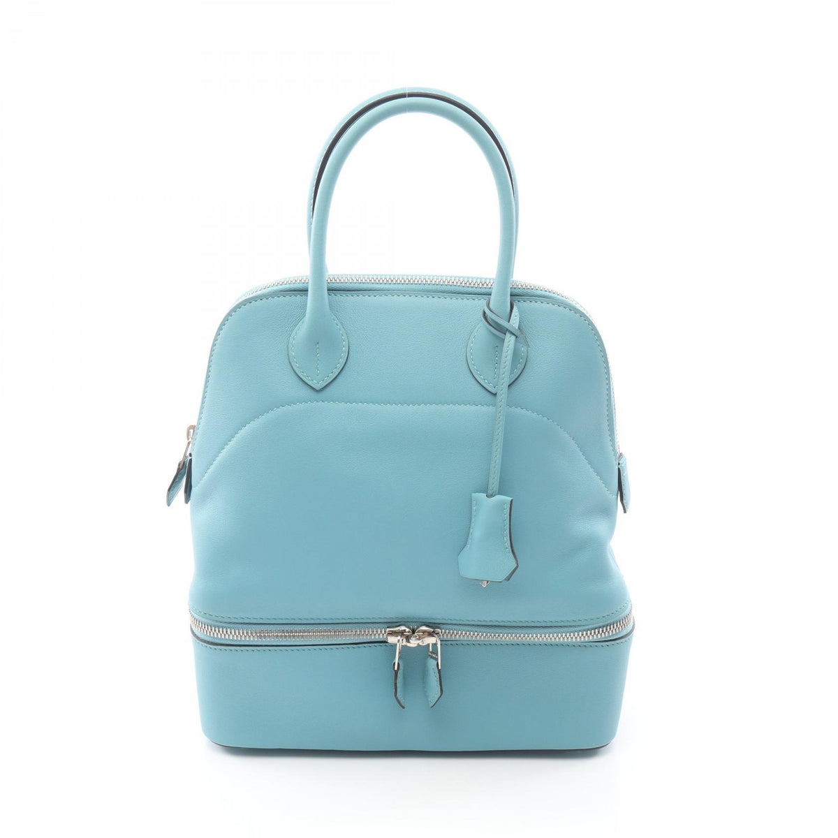 HERMES Bolide Secret Veau Handbag Blue
