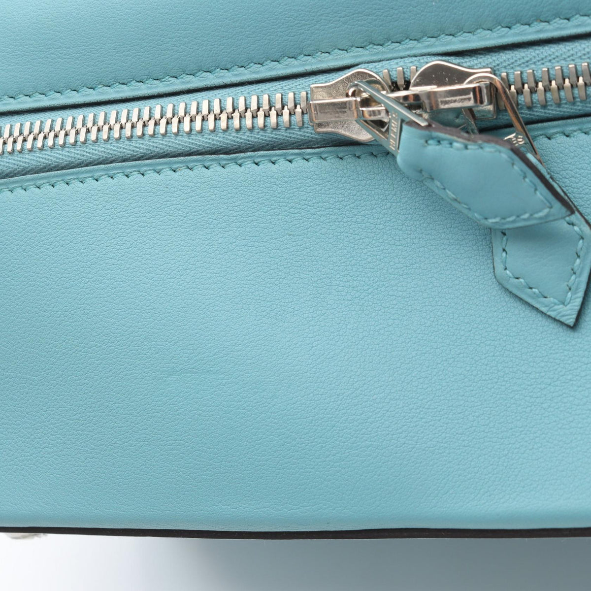 HERMES Bolide Secret Veau Handbag Blue