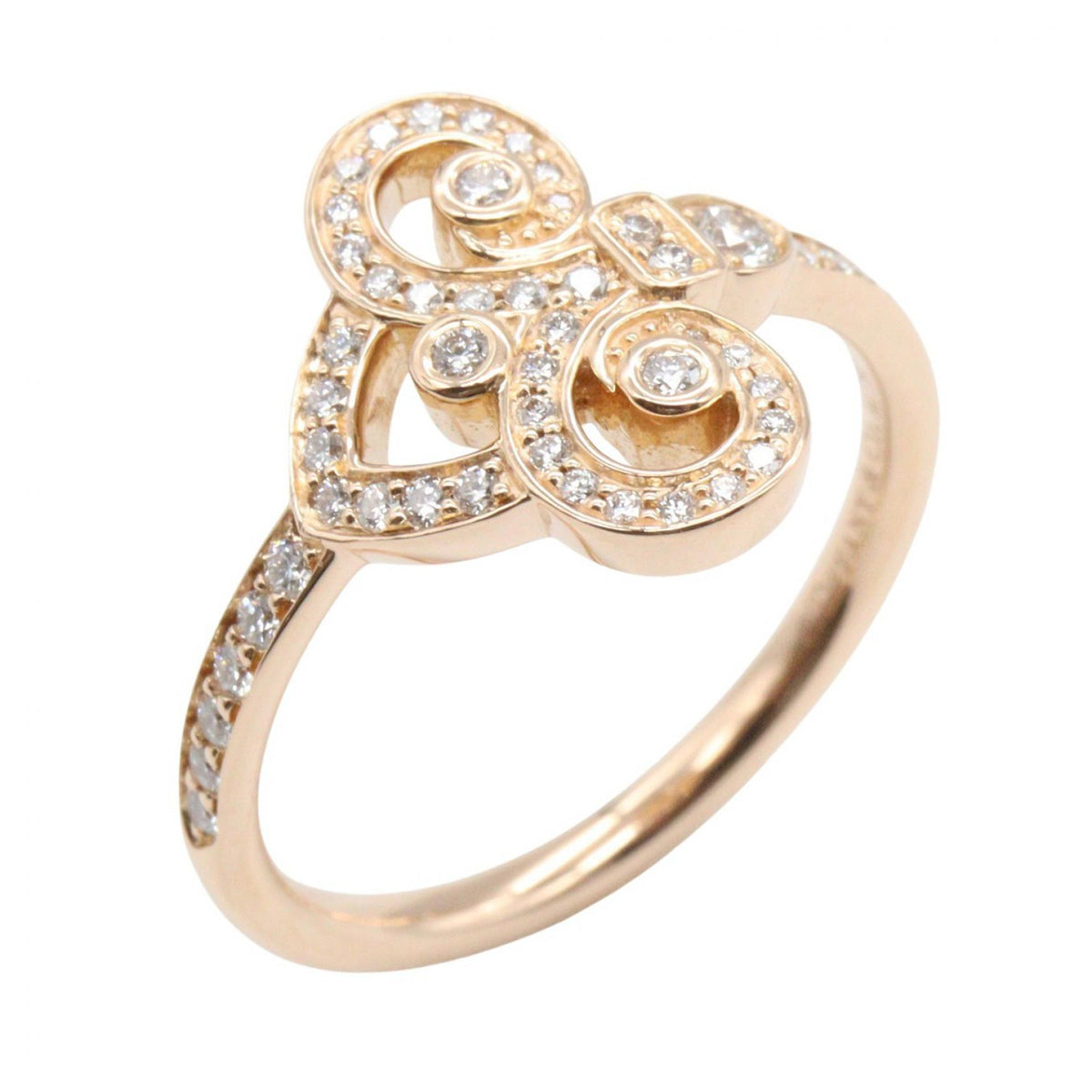 TIFFANY&CO Fleur-de-lis Diamond K18PG Ring Size JP 12