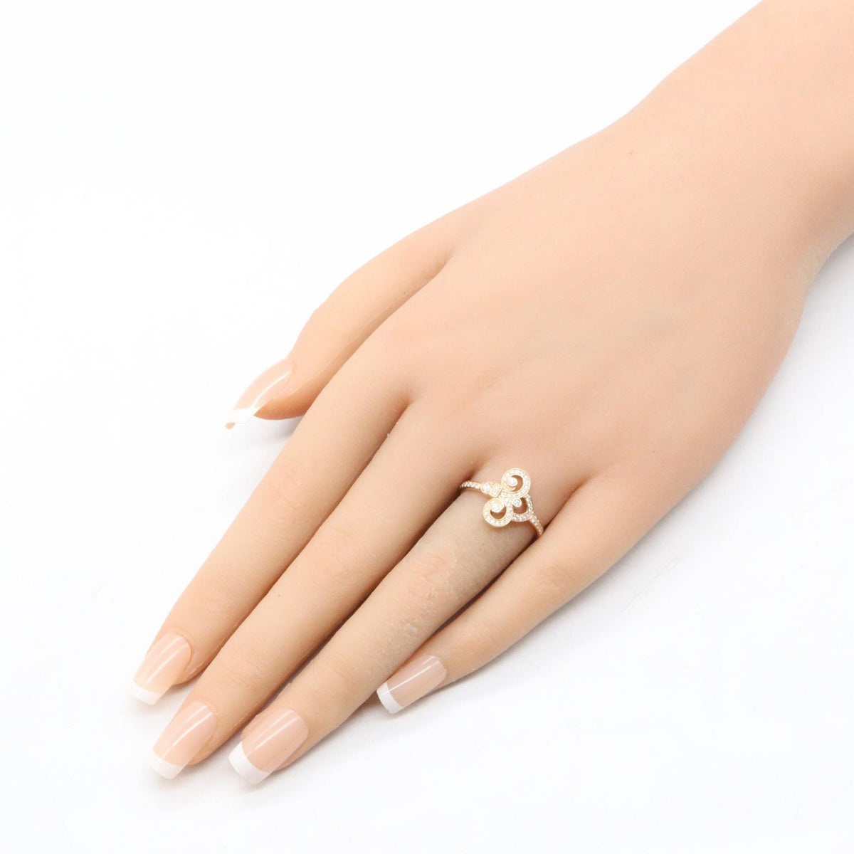 TIFFANY&CO Fleur-de-lis Diamond K18PG Ring Size JP 12