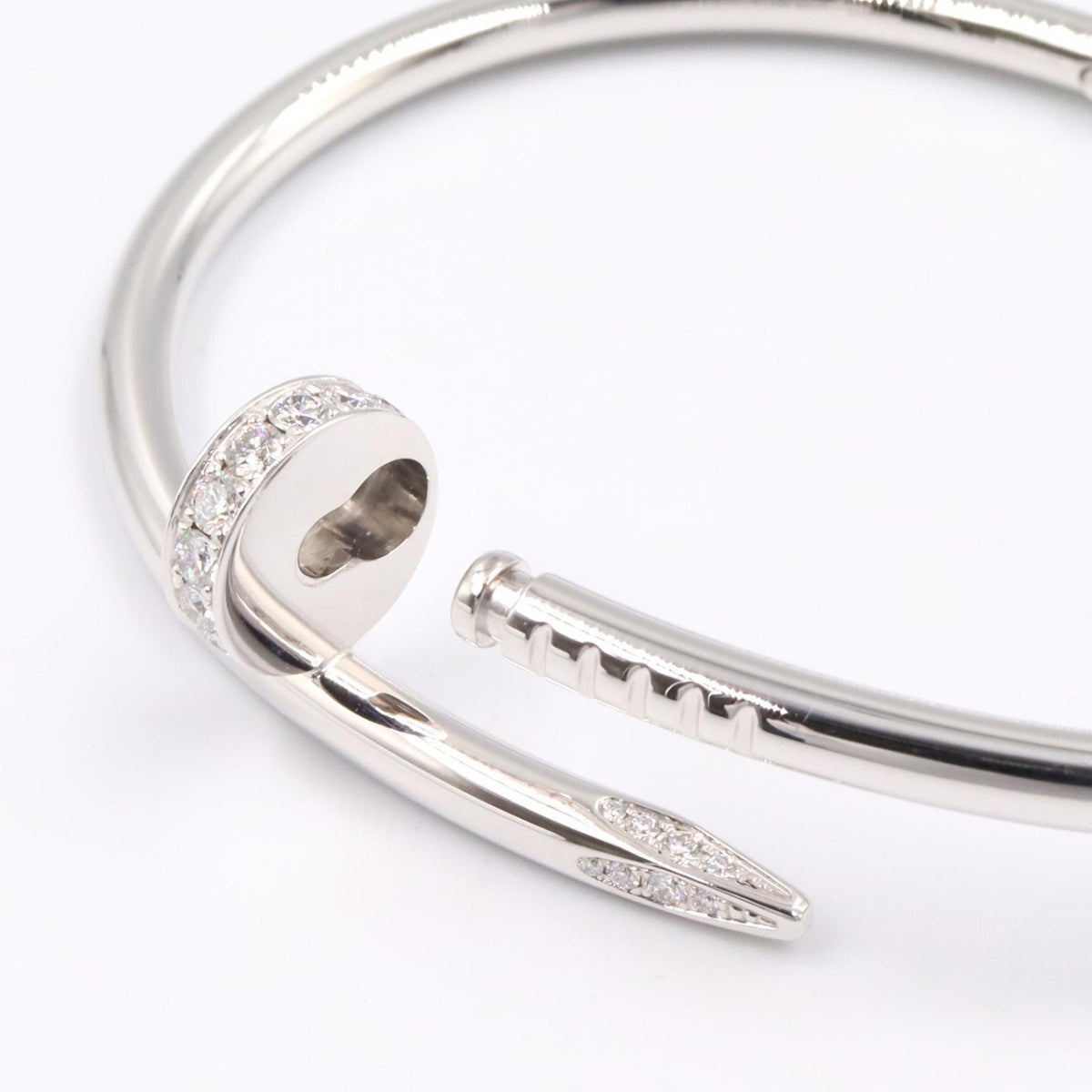 CARTIER Juste un Clou Diamond K18WG Bracelet Size 16