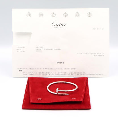 CARTIER Juste un Clou Diamond K18WG Bracelet Size 16