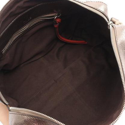 Chloe Logo Metallic Canvas Bag Pink
