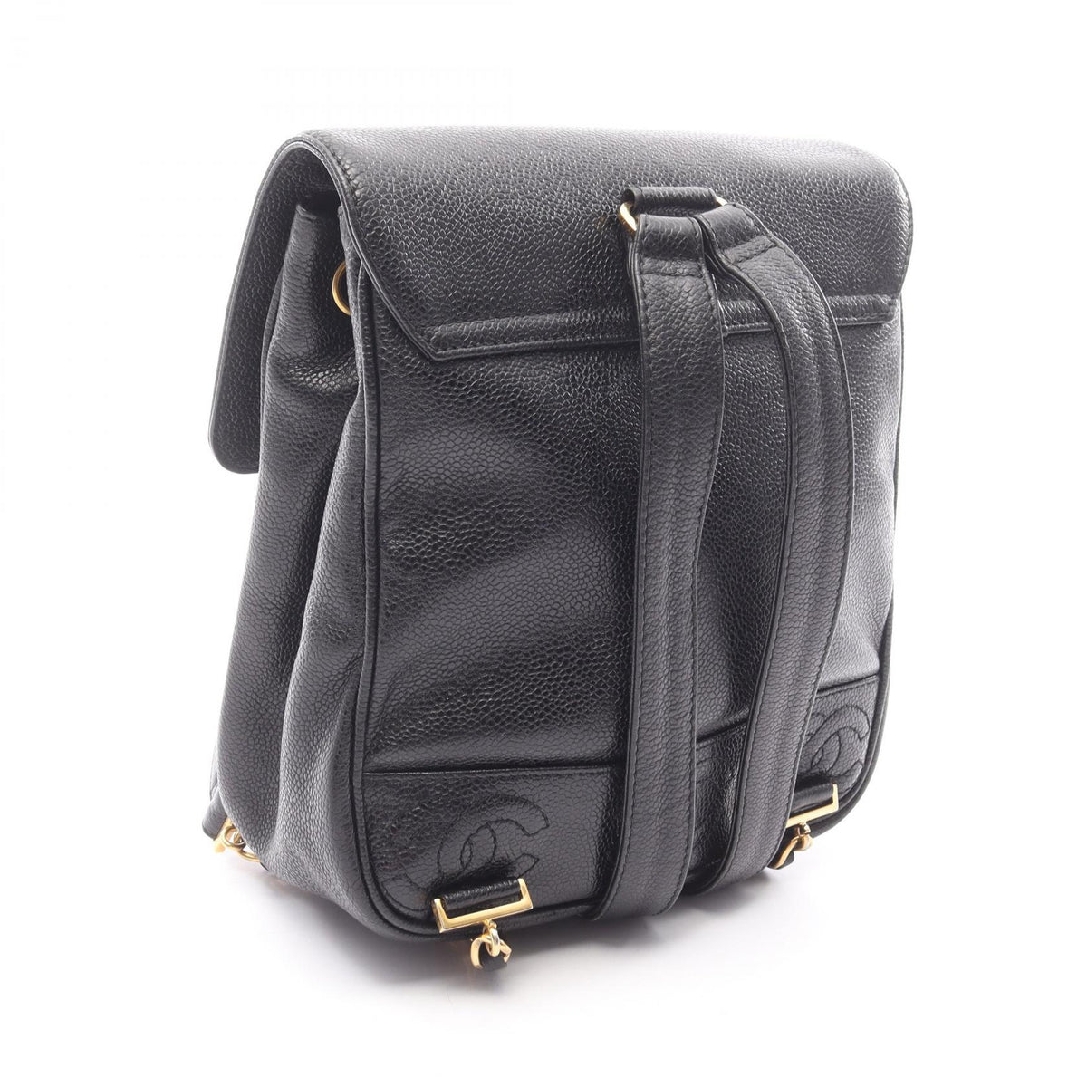 CHANEL Triple Coco Mark Backpack Black