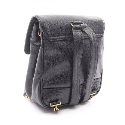 CHANEL Triple Coco Mark Backpack Black