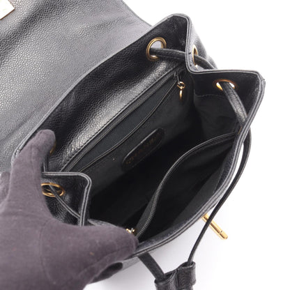CHANEL Triple Coco Mark Backpack Black