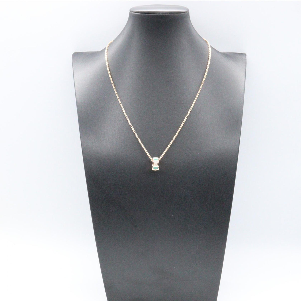 BVLGARI Serpenti Malachite Diamond 18K PG Necklace