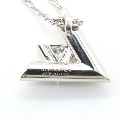 LOUIS VUITTON K18WG Pandantif Volt One GM Diamond Necklace