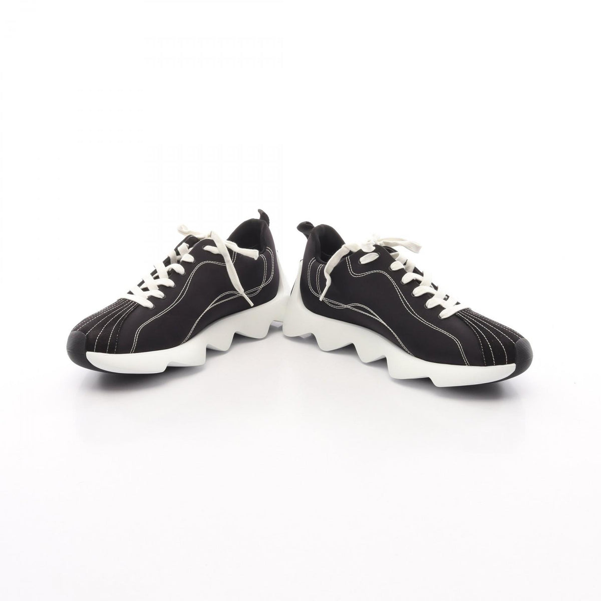 HERMES Envol Suede Fabric Sneakers Black Size EU 40