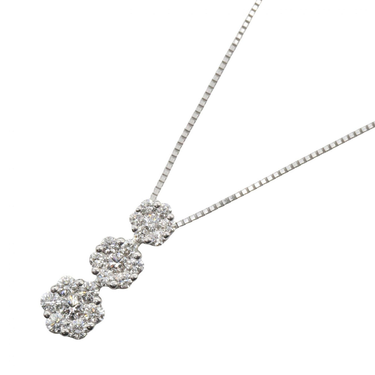 JEWELRY K18WG Diamond Necklace