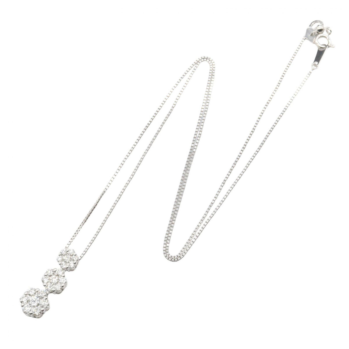 JEWELRY K18WG Diamond Necklace