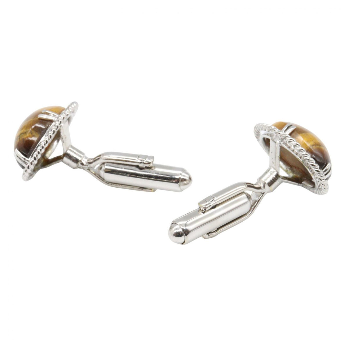 JEWELRY Tiger Eye SV925 Cufflinks Silver