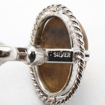 JEWELRY Tiger Eye SV925 Cufflinks Silver