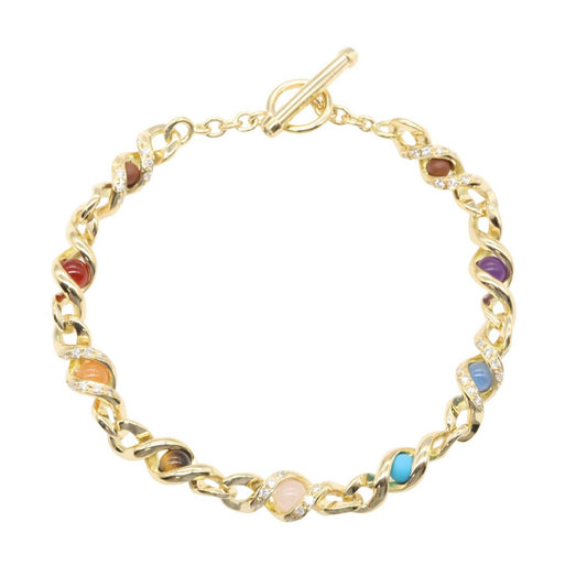 JEWELRY K18YG Diamond Multi Bracelet