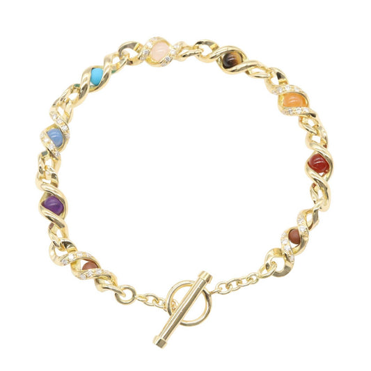 JEWELRY K18YG Diamond Multi Bracelet